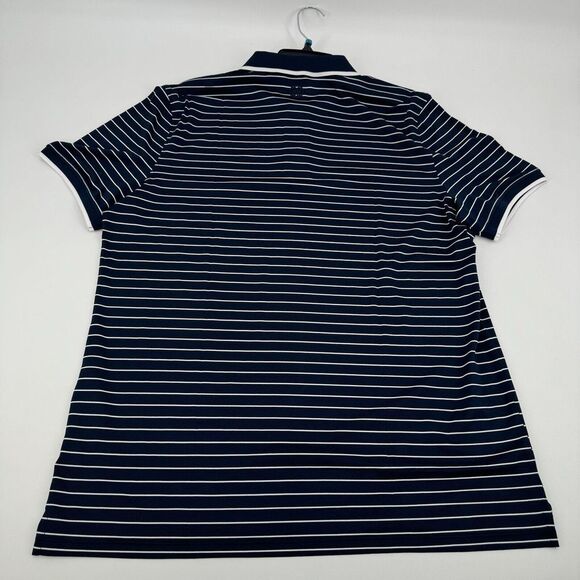 G/Fore Perforated Golf Polo Striped TWLT Navy Men's G4MS23K183 MSR-$120 - Picture 6 of 6
